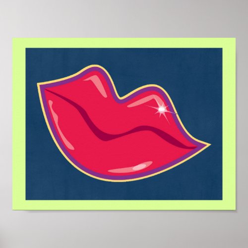 Pair of Red Lips Poster