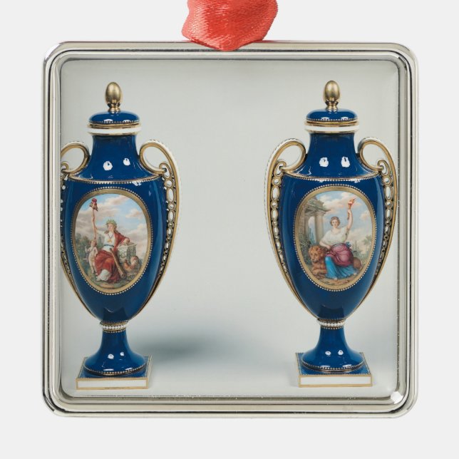 Pair of Sevres vases decorated with allegorical Metal Ornament (Front)