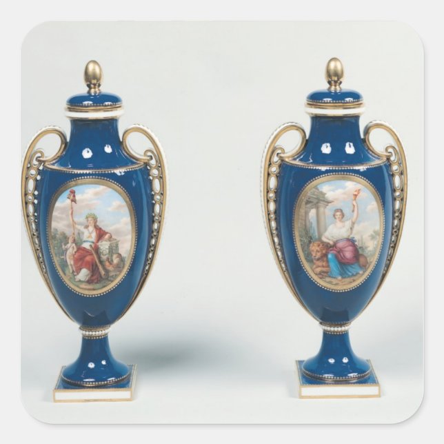 Pair of Sevres vases decorated with allegorical Square Sticker (Front)