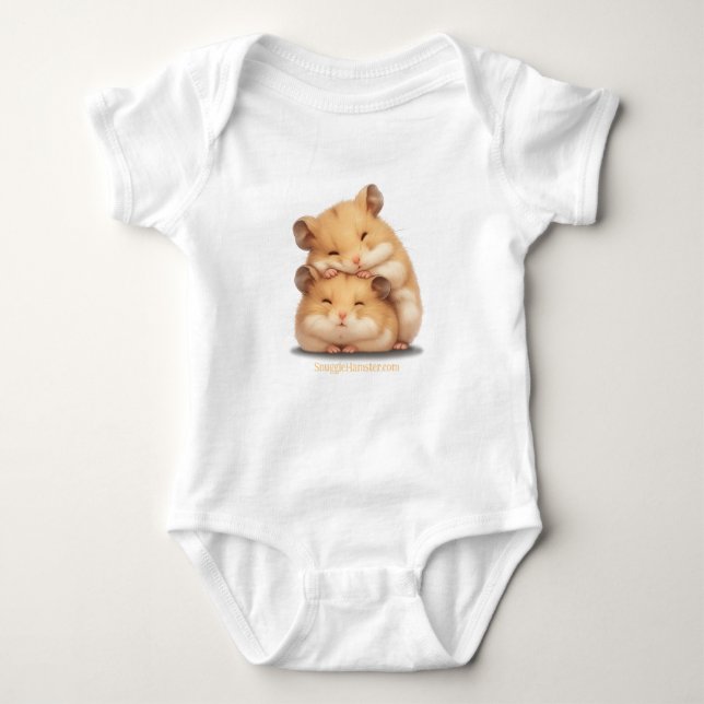 Pair of snuggling hamsters SnuggleHamster.com T-Shirt (Front)