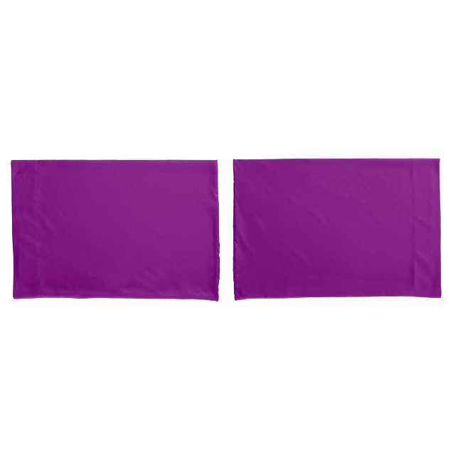 Pair of Solid Purple Pillowcases for Stylish Beddi (Front-Set)