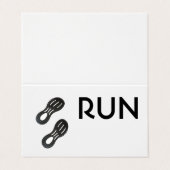 Pair of sportive shoes print business card (Outside Unfolded)