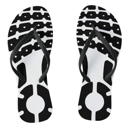 Pair of sportive shoesprint flip flops