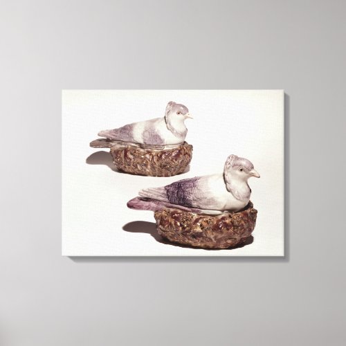 Pair of Staffordshire pottery tureens Canvas Print