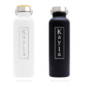 Pair of Stainless Steel Water Bottles for Couple (Front)