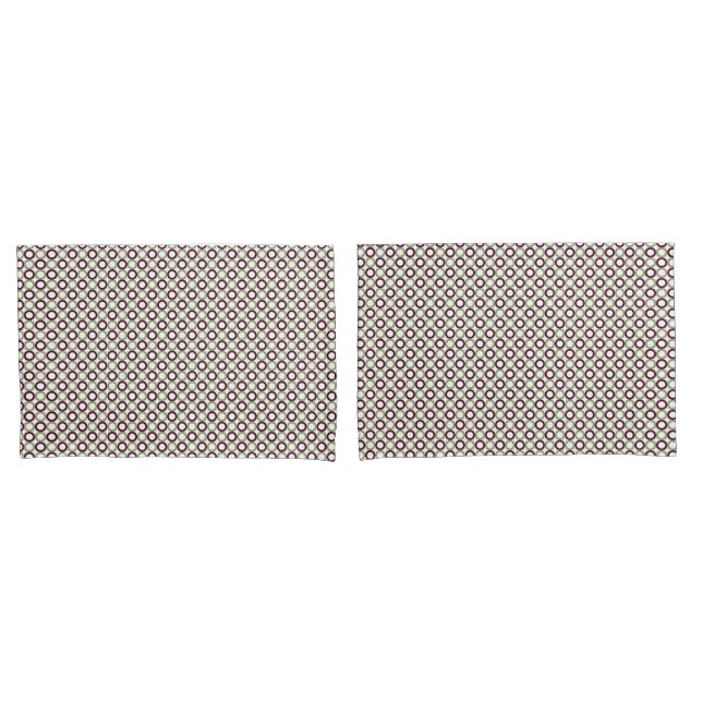 Pair of Standard Size Pillowcases/Circles Pillow Case (Front-Set)