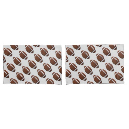 Pair of Standard Size PillowcasesFootball Pillow Case