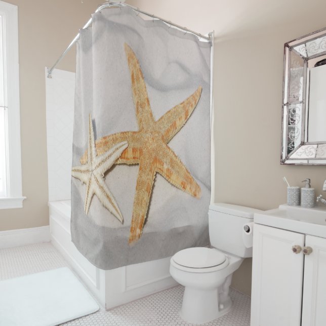 Pair Of Starfish Shower Curtain (In Situ)
