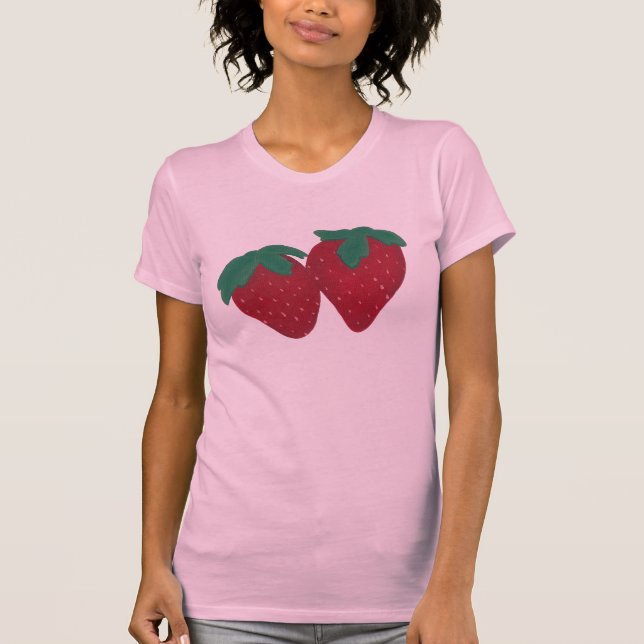 Pair of Strawberries Strawberry Painting Shirts (Front)