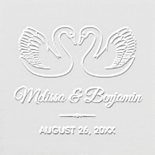 Pair of Swans Save the Date Wedding Anniversary V2 Embosser