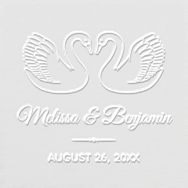 Pair of Swans Save the Date Wedding Anniversary V2 Embosser (Design)