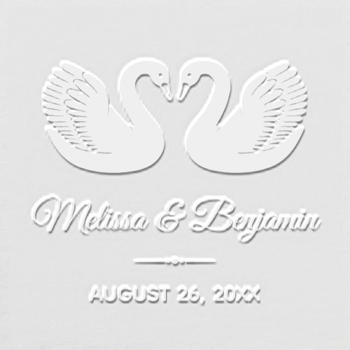 Pair of Swans Save the Date Wedding Anniversary V3 Embosser