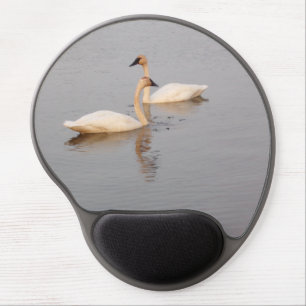 Pair of Trumpeter Swans Gel Mouse Pad