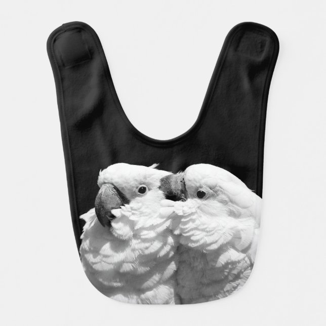 Pair of umbrella cockatoos baby bib (Front)