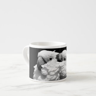 Pair of umbrella cockatoos espresso cup