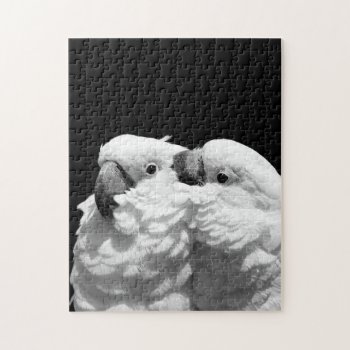 Pair Of Umbrella Cockatoos Jigsaw Puzzle by BirdsGallery at Zazzle