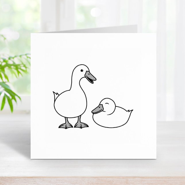 Pair of White Ducks 2 Rubber Stamp (Creator Uploaded)