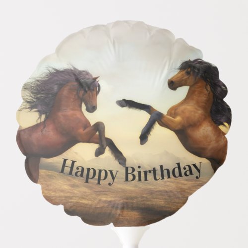 pair of wild horses  balloon