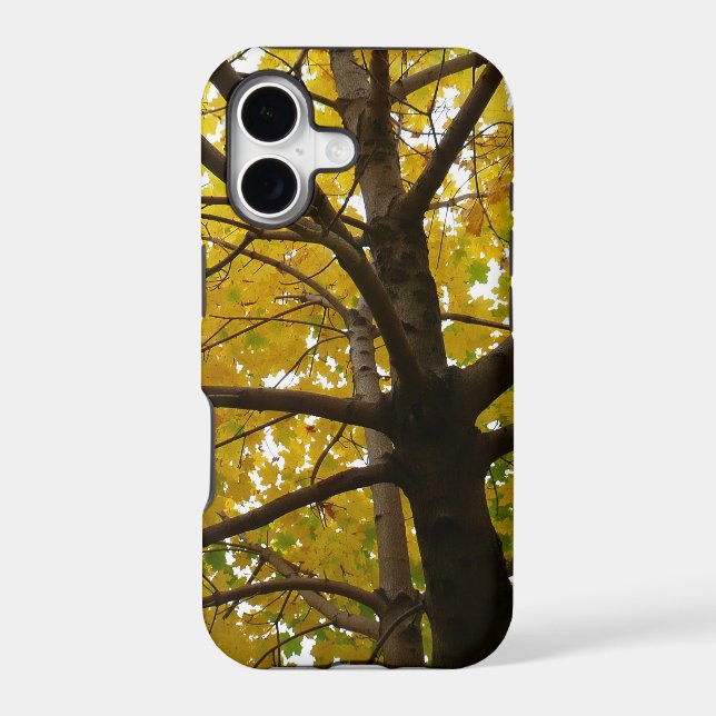 Pair of Yellow Maple Trees Autumn Nature Case-Mate iPhone Case (Back)