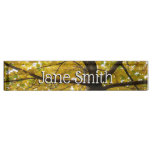 Pair of Yellow Maple Trees Autumn Nature Desk Name Plate