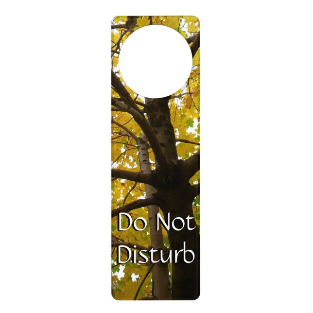 Pair of Yellow Maple Trees Autumn Nature Door Hanger (Front)