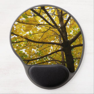 Pair of Yellow Maple Trees Autumn Nature Gel Mouse Pad