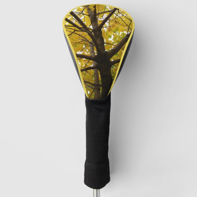 Pair of Yellow Maple Trees Autumn Nature Golf Head Cover (Front)