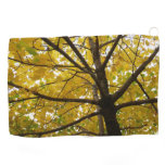 Pair of Yellow Maple Trees Autumn Nature Golf Towel