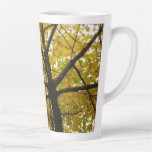 Pair of Yellow Maple Trees Autumn Nature Latte Mug