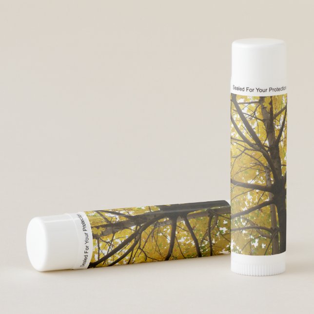 Pair of Yellow Maple Trees Autumn Nature Lip Balm (Front)