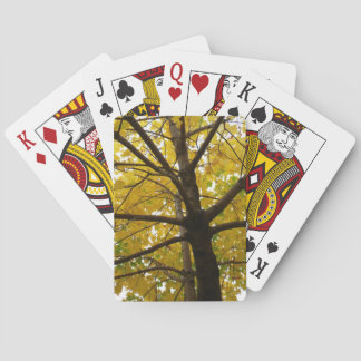 Pair of Yellow Maple Trees Autumn Nature Poker Cards