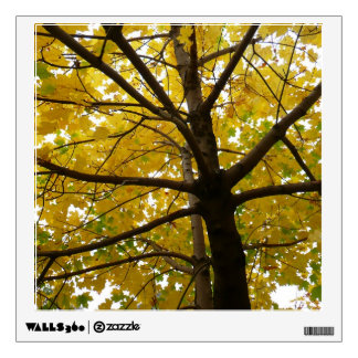 Pair of Yellow Maple Trees Autumn Nature Wall Decal