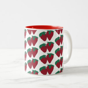 Pairs of Strawberries Fruit Mugs