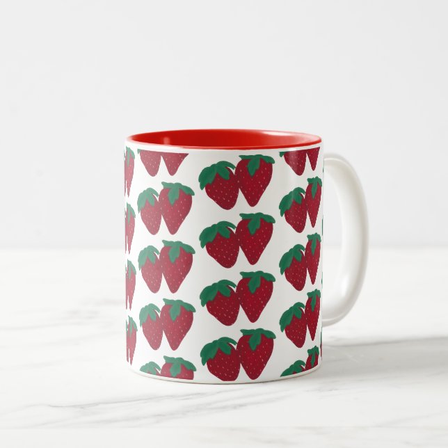 Pairs of Strawberries Fruit Mugs (Front Right)