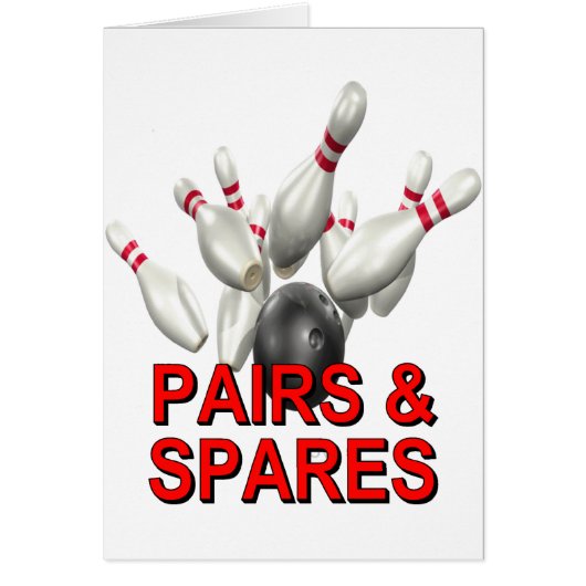 Pairs & Spares Bowling Cards (Front)