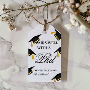 Pairs well with A master degree College Graduate Gift Tags