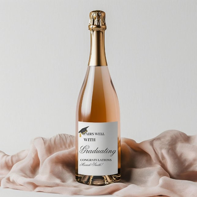 Pairs well with A Master Degree Graduation Party  Wine Label (Creator Uploaded)