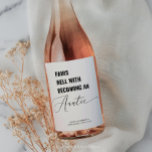 Pairs Well With Baby Announcement Auntie Wine Label<br><div class="desc">Give your sister the ultimate surprise with this "Pairs Well with Becoming an Aunt" wine label! This trendy, minimalistic design is the perfect way to share the exciting news of your pregnancy in a fun and memorable way. Simply attach the label to a bottle of wine (or non-alcoholic drink) and...</div>