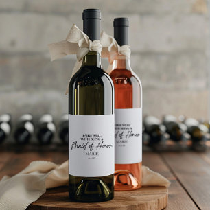 Pairs Well With Being A Maid of Honor Proposal Wine Label
