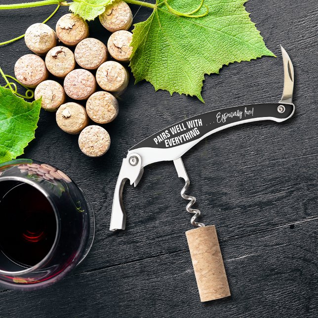 Pairs Well with Everything Black Waiter's Corkscrew (Creator Uploaded)
