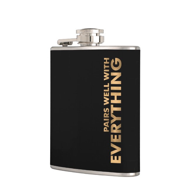 PAIRS WELL WITH EVERYTHING Personalized Flask (Left)