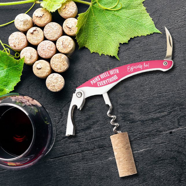 Pairs Well with Everything Pink Waiter's Corkscrew (Creator Uploaded)