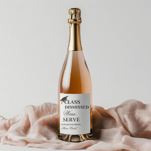 Pairs well with Graduating University Graduation Wine Label