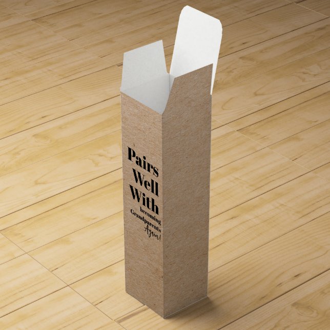 Pairs Well with Grandparents Again Kraft Wine Box (Opened)