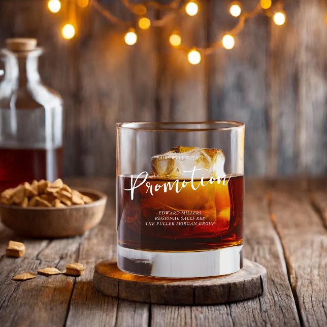 Pairs Well With | Promotion Employee Recognition Whiskey Glass (Creator Uploaded)
