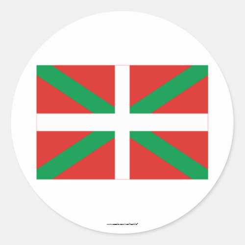 Pas Vasco Euskadi flag Classic Round Sticker