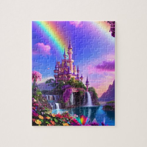 paisagem realista com castelo mgico e jardins  jigsaw puzzle