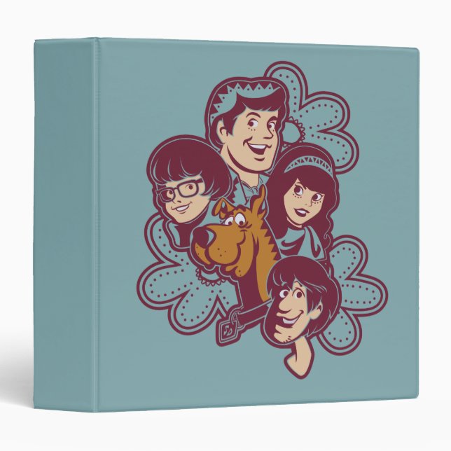 Paisely Flower Scooby-Doo and the Gang 3 Ring Binder (Front/Spine)