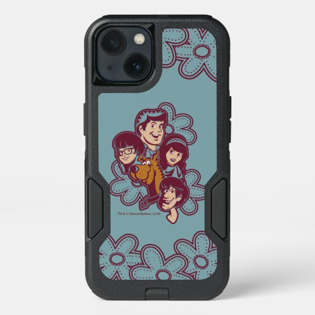 Paisely Flower Scooby-Doo and the Gang Otterbox iPhone Case (Back)
