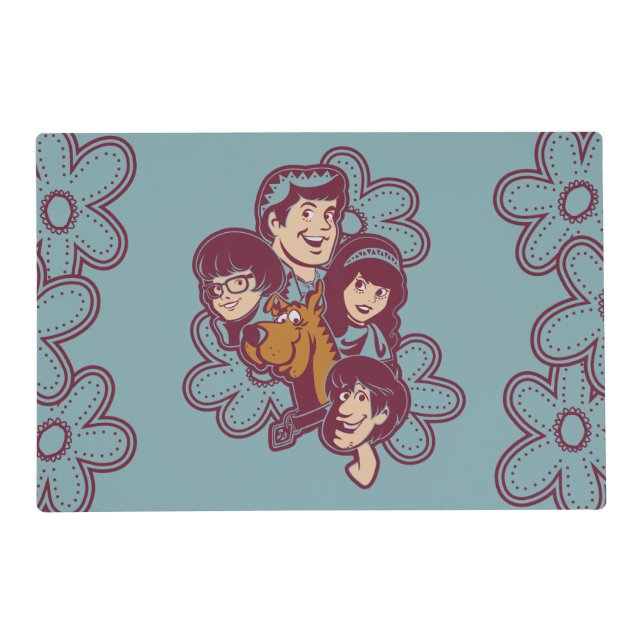 Paisely Flower Scooby-Doo and the Gang Placemat (Front)